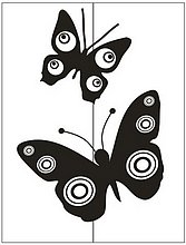 Пескоструйный рисунок бабочки №161