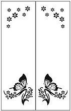 Пескоструйный рисунок бабочки №232