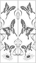 Пескоструйный рисунок бабочки 286