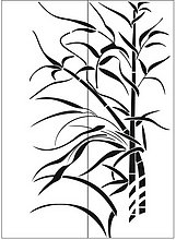 Пескоструйный рисунок  бамбук 76