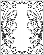 Пескоструйный рисунок бабочки 105