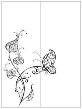 Пескоструйный рисунок бабочки №154