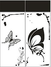 Пескоструйный рисунок бабочки №158