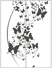 Пескоструйный рисунок бабочки №163