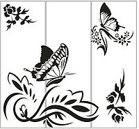 Пескоструйный рисунок бабочки №164