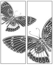 Пескоструйный рисунок бабочки №174