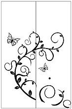 Пескоструйный рисунок бабочки №233