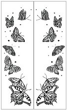 Пескоструйный рисунок бабочки №253