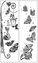 Пескоструйный рисунок бабочки 320