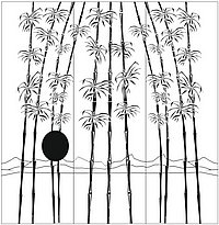 Пескоструйный рисунок  бамбук 70