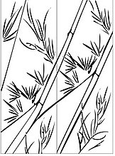 Пескоструйный рисунок  бамбук 74