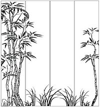 Пескоструйный рисунок  бамбук 78