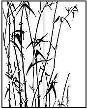 Пескоструйный рисунок  бамбук 83