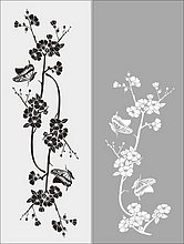 Цветы сакуры и бабочки 159