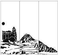 Пескоструйный рисунок Пейзаж замок №50