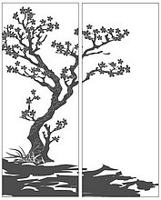 Пескоструйный рисунок сакура 129