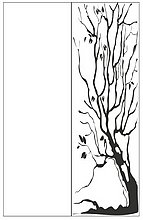 Пескоструйный рисунок дерева №342