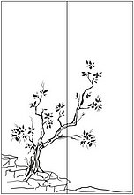 Пескоструйный рисунок дерева №382