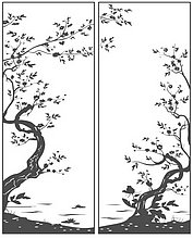 Пескоструйный рисунок дерева №424